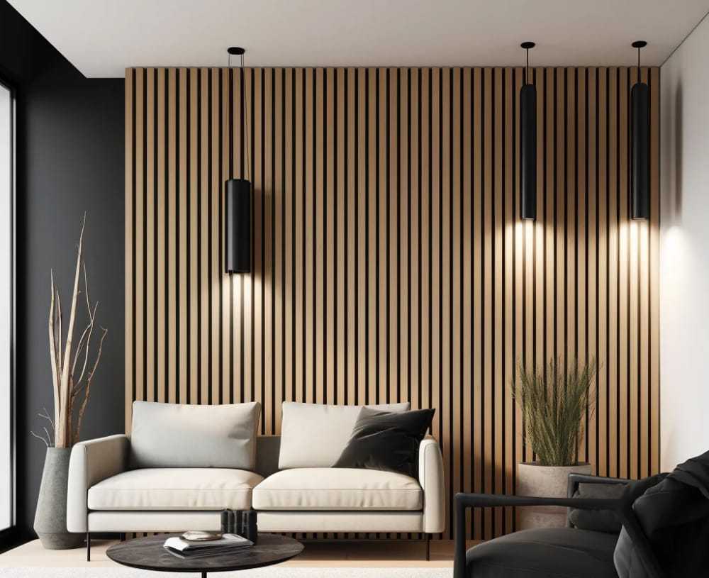 slatted wall